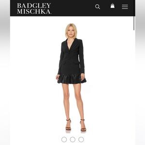 Jewel Badgley Mischka Brand Blakely Bubble Hem Blazer Mini Dress